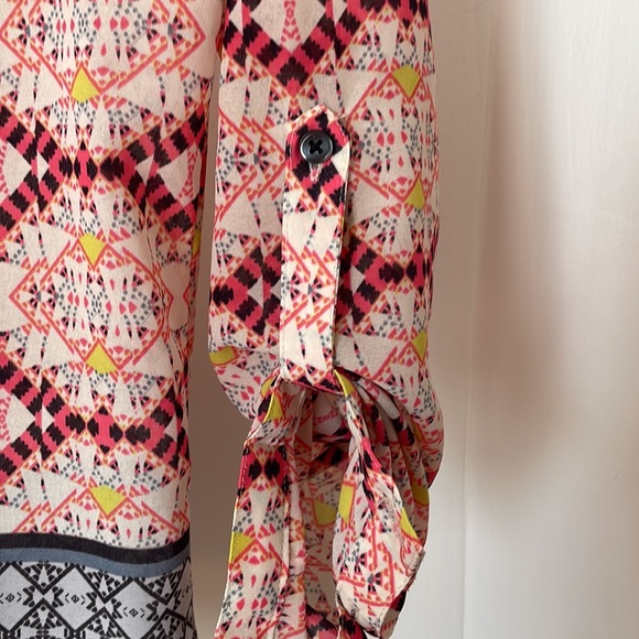 ANTHROPOLOGIE WOMENS BLOUSE LIKE NEW 0 BUTTONS - Picture 2 of 10